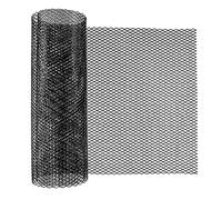 YKUKIZEE Black Aluminium Car Grill Mesh, 6x12 mm Hole Car Bumper Mesh Grill | 100 x 33 cm, Rhombic, Universal, Car Grille Mesh for Radiator Automotive Vehicle Opening Body Hood Vent Cars Condenser