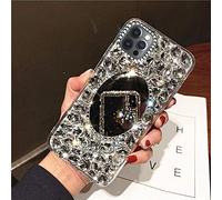 Ykybhx Bling Glitter Diamond Mirror Case For iPhone 11, iPhone 11 Case 3D Handmade Bling Rhinestone Diamonds Mirror Case for Girls Women Full Crystals Diamond Soft TPU Bumper Cover,C
