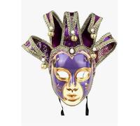 Ykybhx Venetian Comedy Mask Full Face Venetian Mask Masquerade Mask Exquisite Decoration Jester Mask for Cosplay Costume Prop Carnival Venice Italy Halloween Maskaraid Mask Women Italy Ornament B