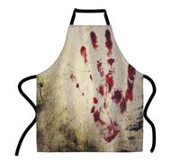 YKYUASD Halloween Bloody Apron Horror Butcher Apron Costume for Women Men | Funny Terrifying Blood Hand Apron,Scary Halloween Butcher Costume Set,for Cosplay Home Kitchen Chef Waitress Baking Apron
