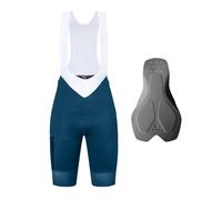 YKYWBIKE Cycling Bibs Women,Padded Bike Shorts Women,6 Hours Cycling Bib Shorts,Road Bike Mountain Biking Shorts, Blue B, S