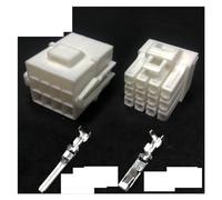 Yl-4.5mm Car Harness Connector 2/3 / 4/6 / 8/9/12/15 Pin Automobile Cable Male And Female Butt 45005 Terminal Sheath(12p,5sets)
