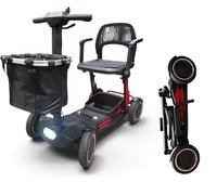 YL-996 Collapsible Folding Mobility Scooter 2026 Model, 12Ah Removable Lithium Battery, 10 Miles Range, 17kg Lightweight, Dual Storage Bag, Compact Travel Scooter for Senior, UK Class 2.