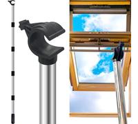 YL Window Pole Opener - Compatible with Vertical/Horizontal Sliding Windows, for Velux GGL & GGU Skylight Roof Windows, Stainless Steel Multi - Part Loft Hatch Pole with Hook (1.84m)