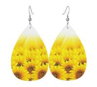 Yl5bcv-500-Eff864c1b873301d47f6e8b8cabe9 Ladies Leather Earrings Teardrop Drop Print Earrings Fashion Lightweight Daily Wear Party Date