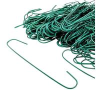 YLAB (2 Packs) 300 Green Bauble Hooks for Christmas Tree Decorations or Garland - C-Shaped Ornament Hangers - 3.5cm & 6cm - Strong Reusable Hooks for Hanging Baubles & Festive Decorations