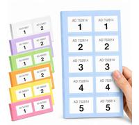 YLAB Raffle Tickets Book 1-1000 - Perforated, Security Numbered | Choose Colour: Pink, Blue, Green, Orange, Purple, White, Yellow | Fundraising, Prize Draws, Cloakroom, Events (Blue)