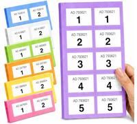 YLAB Raffle Tickets Book 1-1000 - Perforated, Security Numbered | Choose Colour: Pink, Blue, Green, Orange, Purple, White, Yellow | Fundraising, Prize Draws, Cloakroom, Events (Purple)
