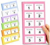 YLAB Raffle Tickets Book 1-1000 - Perforated, Security Numbered | Choose Colour: Pink, Blue, Green, Orange, Purple, White, Yellow | Fundraising, Prize Draws, Cloakroom, Events (Pink)