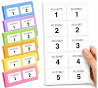 YLAB Raffle Tickets Book 1-1000 - Perforated, Security Numbered | Choose Colour: Pink, Blue, Green, Orange, Purple, White, Yellow | Fundraising, Prize Draws, Cloakroom, Events (White)