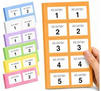 YLAB Raffle Tickets Book 1-1000 - Perforated, Security Numbered | Choose Colour: Pink, Blue, Green, Orange, Purple, White, Yellow | Fundraising, Prize Draws, Cloakroom, Events (Orange)