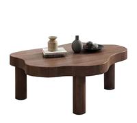 YLANMEI Cloud Coffee Table, Solid Wood Cloud Shape Coffee Table, Mid Century Modern Center Table for Bedroom Living Room Furniture, Easy to Assemble,walnut-100x70x40cm