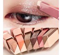 Ylapagne 6 Pieces Portable Two Tone Gradient Glitter Waterproof Eye Shadow for Eye Makeup (Pack of 3) (Pink)