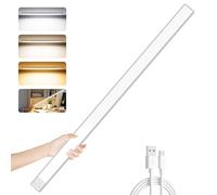Ylatoial Under Cupboard Kitchen Lights, 1 Pack 60cm 5000mAh 3 Color Temperature Dimmable Rechargeable Magnetic LED Motion Sensor Lights Indoor for Cabinet