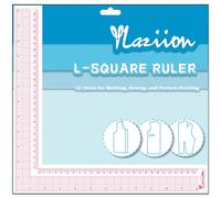 YLaziion 12inch Professional L-Square Sewing Ruler - 2mm Thick Acrylic Right Angle Tool for Pattern Making, Fashion Design & Quilting | Non-Yellowing, Enlarged Scale & Anti-Slip Grip
