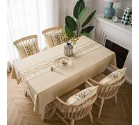 YLCH Wipe Clean Tablecloth Party Tablecloth Garden Table Cloth Table Cloth Wipe Clean Tableclothes Table Cloth Party Table Covers Table Cloths Rectangular (Color : Beige, Size : 135X180)