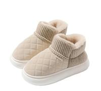 YLCYDLYU Fuzzy Slippers Winter Women'S Comfortable Soft Thick-Soled All-Inclusive Warm Slippers-WHITE-38-39