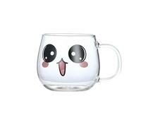 YLCYDLYU Glass Cups Glass Cup Cute Expression Coffee Cup Milk Lemon Juice Coffee Water Cup Home Cup-A-200Ml