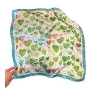 YLCYDLYU Lightweight Scarves For Women Love Heart Printed Women'S Square Scarf-Green-A