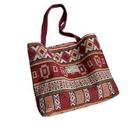 YLCYDLYU Tote Bag For Women Women'S Large Capacity Canvas Retro Versatile Shoulder Commuter Handbag- red L-A