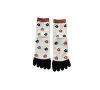 YLCYDLYU Women'S Socks 3-Pack Women'S Five-Toe Socks With Prints And Vintage Comfort-White-A