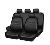 YLCYGJ 5 Seats Car Seat Covers for Renault Megane/Megane R.S/E-TECH IV III II I Mk 4 3 2 1, Leather Covers Breathable Waterproof Antifouling Protectors Full Set Seat Interior Accessories,A/Black