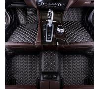 YLCYGJ Customized Car Floor Mats for Hyundai kona Electric 2018-2021 (RHD), Waterproof Anti-Slip Leather Floor Mat Front Rear Row Protection Set Liners Accessories,C/Black-Beige Wire