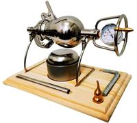YLFFFZXK 304 Stainless Steel Popcorn Maker, Vintage Popcorn Machine, Mini Hand Popcorn with Manual Crank and Pressure Gauge for F