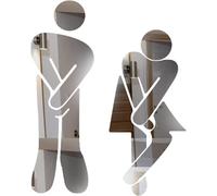 YLFFFZXK Cross Legs Funny Bathroom Toilet Restroom Door Accessories Symbol Sign for Home Office and Work