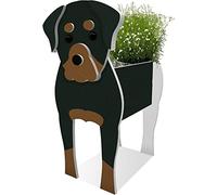 YLFFFZXK Rottweiler Dog Flower Pot Pet Large Dog Animal Planters Planter Outdoor Decorations Lovely Office Desktop Storage Box Flowerpot Plant Container Frame For Indoor (Color : Rottweiler, Size :