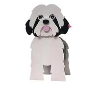 YLFFFZXK Shih Tzu Dog Planter Plant Pot Flower Pot for Garden Decoration, Small Pupy Gifts for Women, Dog Shape Plant Container Holder Lovely Gift Desk Storage Box (Color : Shih Tzu, Size : 24 * 18cm