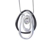 YLFKWLHRW Pendant Necklace Long Women's Necklace Creative Oval Hundred Sweater Chain(Silver)