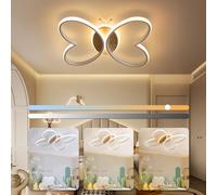 YLFXL 50W 5000LM LED Ceiling Light Children's Bedroom Ceiling Light with Dimmable Remote Control, 38 cm Creative Butterfly Ceiling Lamp for Living Room, Bedroom, Children's Room