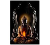 YLHKME Modern Buddha Pictures Canvas Painting, Buddhism Wall Pictures Living Room Bedroom Decorative Poster Art Prints, Without Frame (Frameless, 40 x 50 cm)