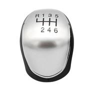 YLHMG 5/6 Speed Gear Shift Knob Gaiter Boot Lever Shifter Handball Cover, for Ford, for Mondeo, 4 IV Mk4 2007-2014 Gear Shift Boot(Black 6 Speed Silver Knob)