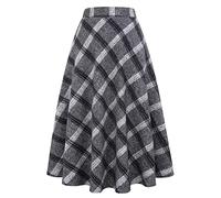 Ylingjun Women's Skirts, gray, 3XL