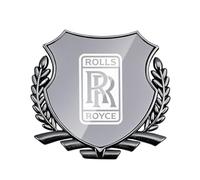 YLINNB Car Emblem for Rolls-Royce Ghost/Phantom/Cullinan/Spectre, Car Letters Decal Replacement 3D ABS Signs Badge Decal Grill Front Rear Trunk Logo Auto Decorative,Black