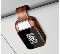 YLINNB Car Sun Visor Sunglasses Clip for Rolls-Royce Ghost/Phantom/Cullinan/Spectre, Multi-functional Sunglass Organizer Compact Storage Accessory,Brown