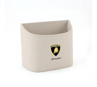 YLINNB Car Trash Bin for Lamborghini Revuelto/Temerario/Urus/Huracán, Portable Car Garbage Bin Foldable Design With Adjustable Strap Small Garbage Auto Accessories,Beige