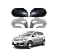 YLINNB Door Wing Mirror Covers for Nissan Note E11 2005-2012, Car Mirror Trim Cover ABS Plastic Replacement Exterior Part Sleek Design and Strong Protection,Silver