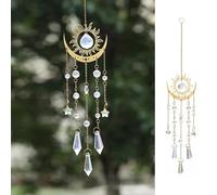 Ylinwtech Crystal Prism Light Catcher, Crystal Hanging Wind Chime, Balcony Window Decoration, Suitable for Windows, Doors and Gardens