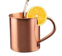 yljcrrk Copper Cup, 450ml Pure Copper Mug for Drinking Water,Reusable Moscow Mule Coppers Mug,Rolled Rim Straight Cup,Sleek and Stylish Beer Cups for Cocktail Coffee Milk Camping Drinking Glasses