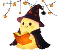 yljcrrk Ghost Light, Resin Halloween Ghost Night Light, Cute Ghosts Reading Lantern, Lights Up Ghosts Statue Lamp, Halloween Decorations for Bedroom Living Room Office