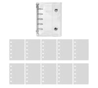 yljcrrk Notebook Paper PVC Transparent Cover 5 Ring - Wide Loose Leaf Paper 10 Pages - Collection Crafts for Road Car Airplane Trip Scrapbooking Art Birthday