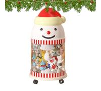 yljcrrk Stuffed Animal Storage Tube | Snowman Shaped Clear Plush Display Tower,Stuffed Animal Storage Organizer with Wheels,for Nursery Playroom Bedroom Home Daycare Center Living Room