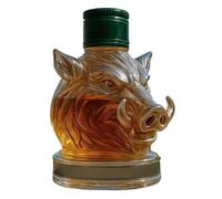 yljcrrk Whiskey Decanter, 3D Pig Heads Shaped Whiskey Wine Bottle Sculpture,Glass Animal Heads Jug, Fun Empty Wine Bottles for Cabinet, Husband, Birthday, Party, Or Father’s Day