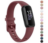YLK Bracelet Compatible with Fitbit Inspire 3 Wristband for Men and Women, Classic Silicone TPU Wristbands, Sport Adjustable Replacement Strap for Fitbit Inspire 3 Watch Strap, Wine Red