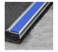 YLLFFLL 2inch Width Stair Tread Corner Trim, Commmercial Unbreakable Step Nosing Molding Trim Strip, Aluminum Waterproof Staircase Edge Protector(Blue,60inch/150cm)
