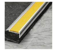 YLLFFLL 2inch Width Stair Tread Corner Trim, Commmercial Unbreakable Step Nosing Molding Trim Strip, Aluminum Waterproof Staircase Edge Protector(Yellow,52inch/130cm)