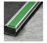 YLLFFLL 2inch Width Stair Tread Corner Trim, Commmercial Unbreakable Step Nosing Molding Trim Strip, Aluminum Waterproof Staircase Edge Protector(Green,56inch/140cm)